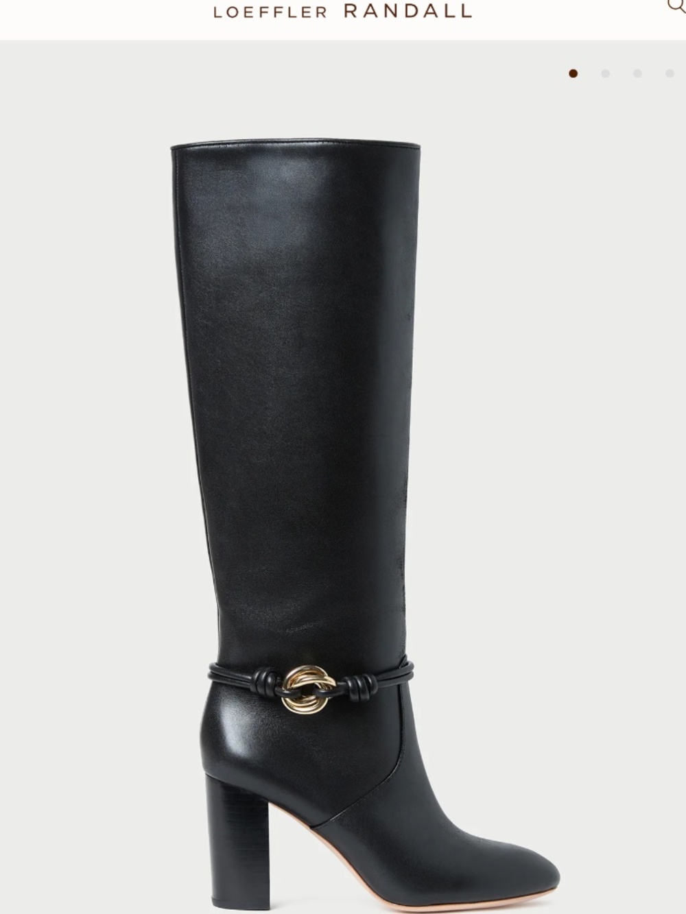 Goldy Black/Gold Leather Tall Boot Loeffler Randall